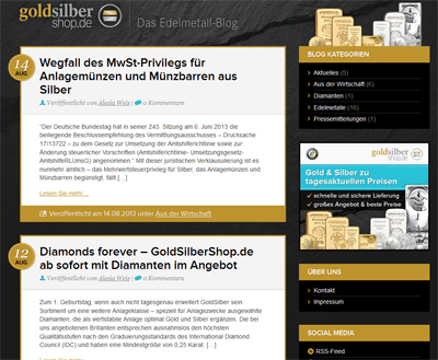 Goldsilbershop Blog