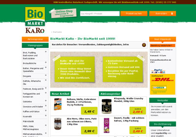 Biomarkt-karo.de Startseite