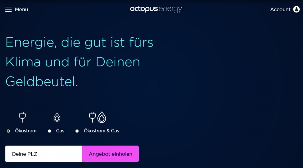 Homepage octopusenergy.de